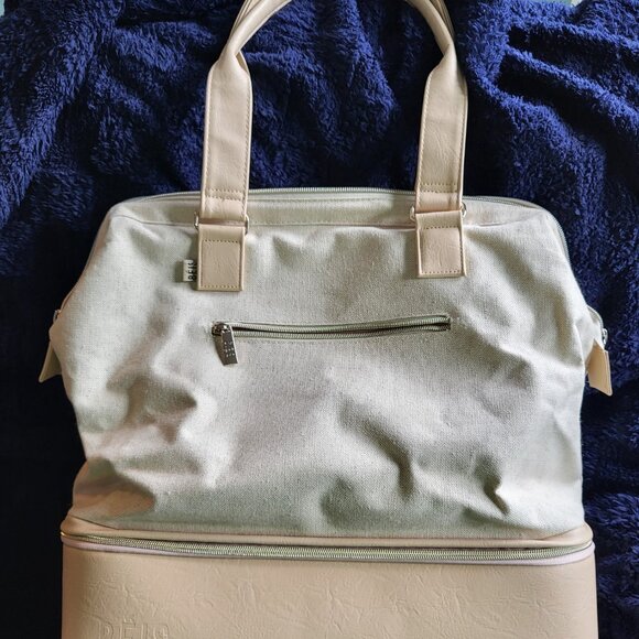 BEIS Handbags - Beis Convertible Mini Weekender  in Beige